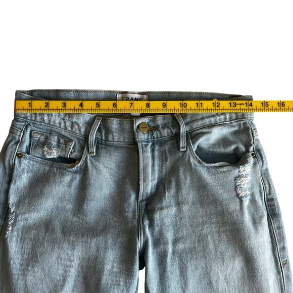 Frame Women’s Le Garçon Distressed Jeans Light Wash Size 25 Contemporary Chic - Picture 8 of 10
